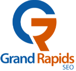 Grand Rapids SEO logo: a blue and orange letter G beside the words "Grand Rapids SEO"