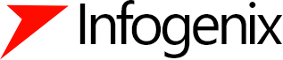 Infogenix logo: a red arrow shape beside the word "Infogenix" in black