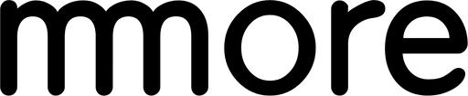 Mmore logo: the word "mmore" in large black rounded lowercase letters