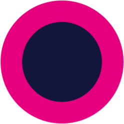 Prostar SEO logo: a pink ring around a dark navy circle
