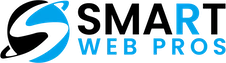 SmartWebPros logo: a blue stylised letter S swoosh beside the words "Smart Web Pros" in black and blue capitals
