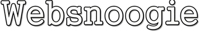 Websnoogie logo: the word "Websnoogie" in outlined black letters