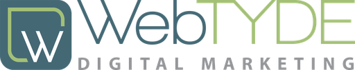 WebTyde Digital Marketing logo: a teal square with a white W beside the word "WebTYDE" in teal and grey, above "Digital Marketing"
